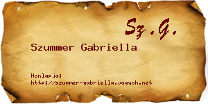 Szummer Gabriella névjegykártya