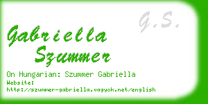 gabriella szummer business card